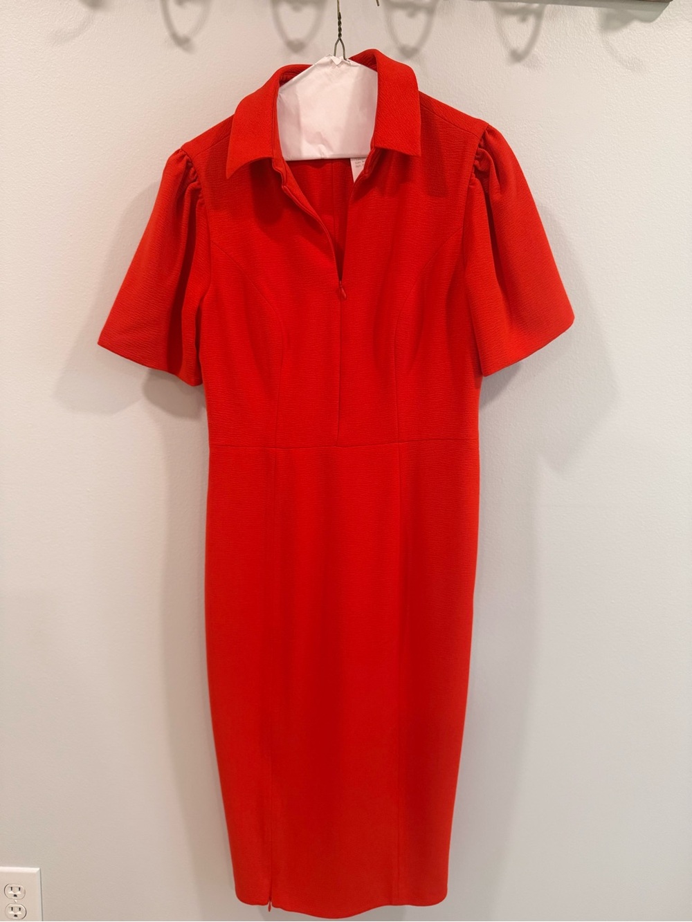 Dress the Population Red Collared Dress - Classic Women's Dress